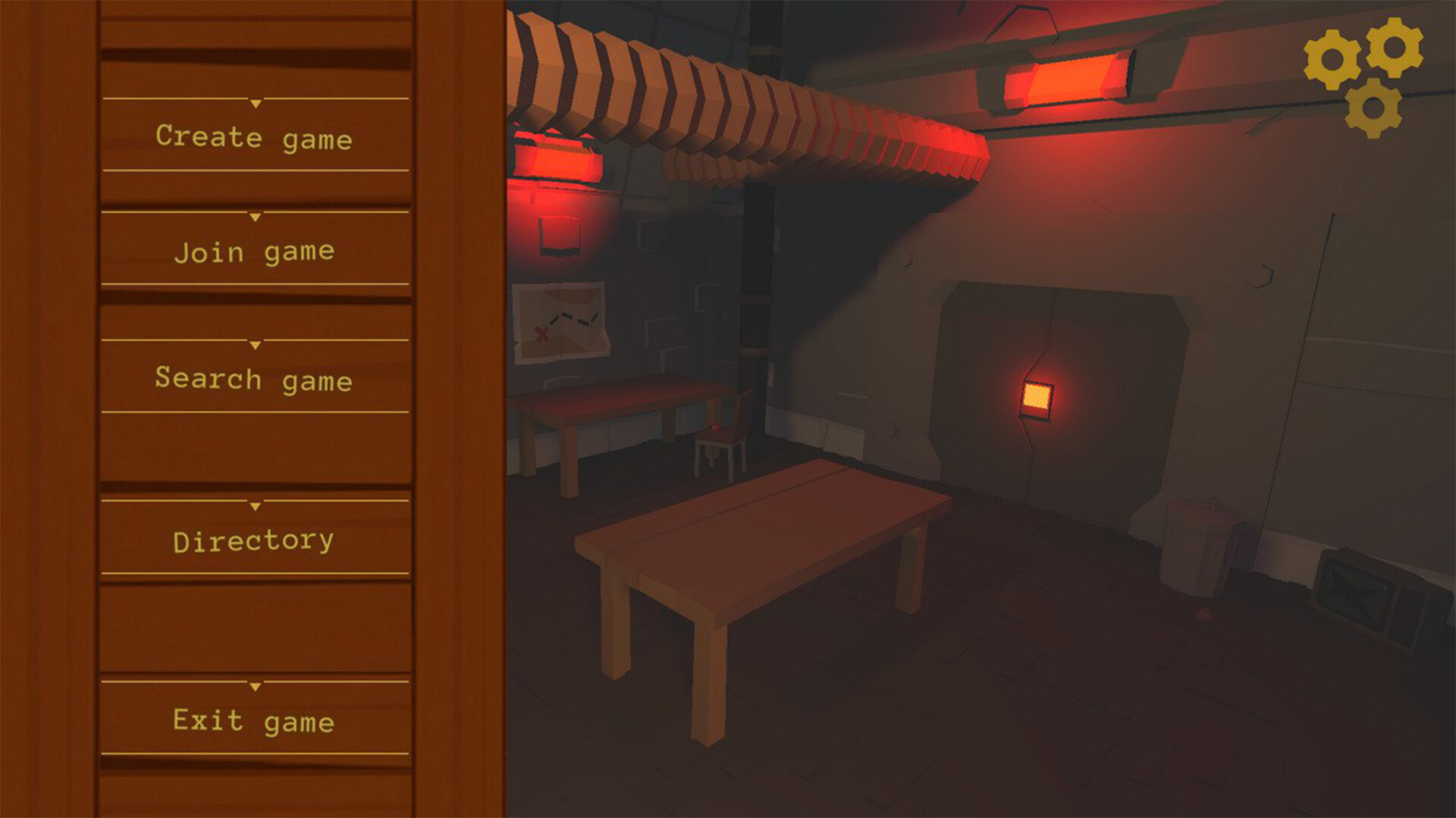 The multiplayer menu inside the Bunker KYS shelter